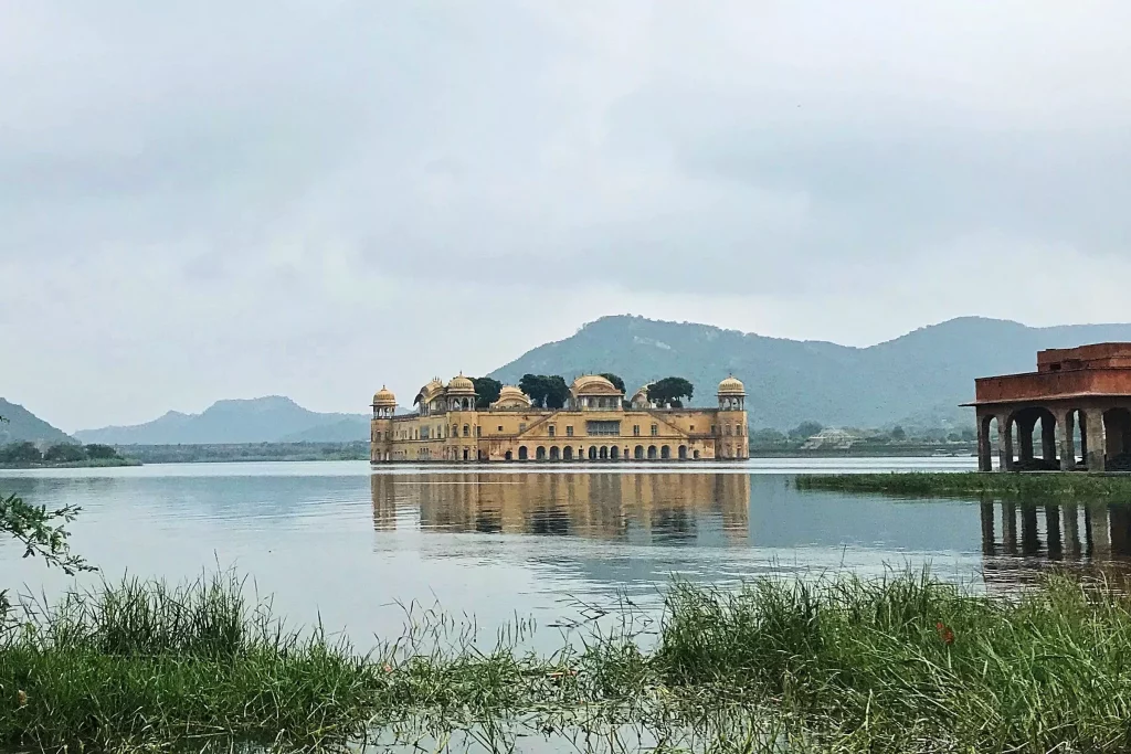 jal mahal palace in water